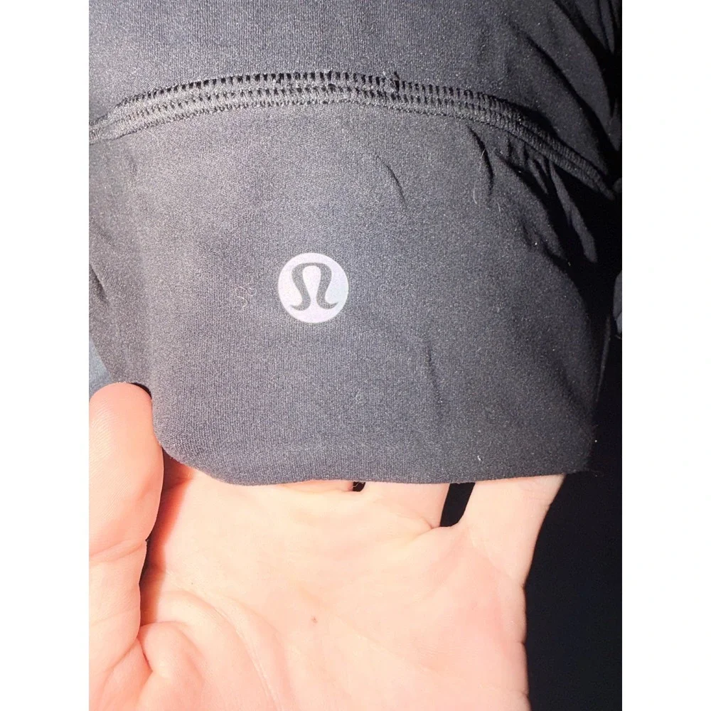 Lululemon Zebra Print Racerback Sports Bra Black Grey Medium Impact Yoga Gym